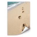 Poster autocollant - W - Empreintes dans le Sable