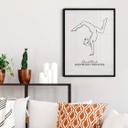 Poster Yoga - Parada de manos - Line Art