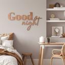 letras de madera 3D para el dormitorio - Buenas noches - Caoba