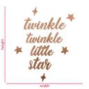 Decoración en madera de refrán - Twinkle twinkle little star - Habitación infantil - Caoba