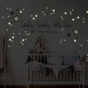 Wallsticker Twinkle Twinkle little star som er selvoplysende i mørke - vægprint