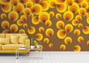 retro tapet gul orange - non-woven tapet retro & vintage Livingwalls - mat og glat