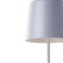 Tischleuchte Cosy, grau, 10 x 37 cm, Metall graue Tischleuchte Outdoor