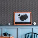 Papel pintado gráfico gris oscuro - papel pintado retro efecto 3D - papel pintado tejido-no tejido salón dormitorio