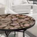 Plateau de table en verre - Arôme de café - Rond