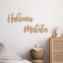 Decoración en madera letras Hakuna Matata - MDF naturaleza (2 partes)