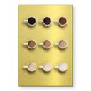 Geborsteld Alu-Dibond met goud-, zilver- & kopereffect - Shades of coffee