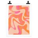 Póster Ondas abstractas en naranja-rosa - Bloom