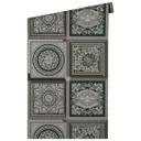 Versace design tapet i sølv og sort non-woven tapet barok look med ranke