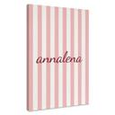 Personligt Canvasbillede med striber i pink