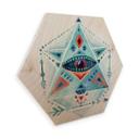 Hexagon - Birketræ - Kvilis - Blå prismer
