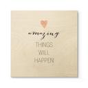 Cuadro de madera Confetti & Cream - Amazing things willhappen - Cuadrado