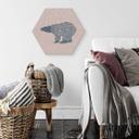 Hexagon - Alu-Dibond Ijsbeer blauw