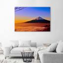 Canvasbillede, Fuji-bjerget i landskab