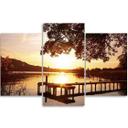 3 stykke lærredstryk, Sunset Lake