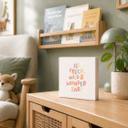 Holzbild zum Hinstellen - Mutmachspruch 'Sei frech, wild & wunderbar'
