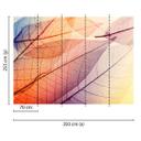 non-woven tapet Limpid Leaf skov fototapet Designwalls i orange og sort 