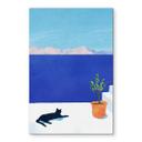Glasbillede - Siesta med kat ved havet - Rivers
