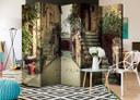 Screen room divider - Tuscan memories, 5-delt - 225x172 cm
