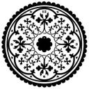 Wallsticker Ornament Wanduhr - 46x46 cm