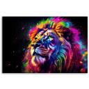 Lærredstryk Neon løvefarvet