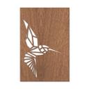Cuadro decorativo de caoba - Colibrí origami