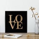 Wanddecoratie Love - Gouden glitters