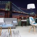 Fototapet Manhattan Bridge at Night 2 - 336x260 cm