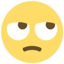 Muursticker Emoji Rolling Eyes