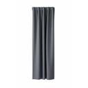 Homing Samtvorhang mit verdeckten Schlaufen Velia grau -  2,45 x 1,4 m