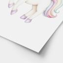 Magisk enhjørning plakat med vinger | mytisk væsen i pastel til børn