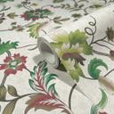 Papel pintado no tejido flores, hojas naturaleza floral en gris