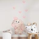 Sticker mural - Bébé éléphant avec des cœurs