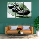 3 stykke lærredstryk Stones Foliage Nature Zen