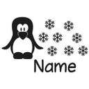 Pingvin + Navn wallsticker