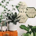 Hexagone - Bois placage de bouleau - Plantlady is the new Catlady (Set de 3)