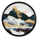 Póster Reflejo de un paisaje invernal - SpaceFrog Designs - Redondo