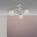 Deckenleuchte Jule, metallic, 20,5 x 43 cm, Glas Deckenlampe, dimmbar
