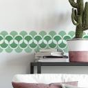 Sticker mural - Bordure Rétro vert