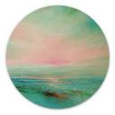 Cuadro de madera mar turquesa a la luz del atardecer - Schmucker - Redondo