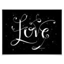 Póster Handlettering Love - negativo negro