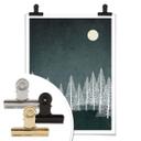 Póster Kubistika - Pequeña luna de invierno