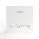 Billede af træ til at sætte op - Skyline London Outline - 15x15 cm