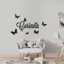 Sommerfugle 2 + Navn wallsticker