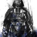 Vlies Fototapete - Star Wars Watercolor Vader - 200 x 280 cm