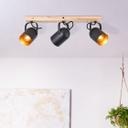 Spotbalken Sebastian, gold, 17,5 x 57,5 cm, Holz Lampe