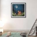 Plakat Skov og stjerner om natten - SpaceFrog Designs