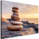 Canvasbillede, Sten zen strand hav
