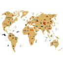 Wallsticker - Verdenskort, Travel the world