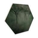 Houten Wanddecoratie bos magie in de ochtendnevel groen - Ms Tiff
